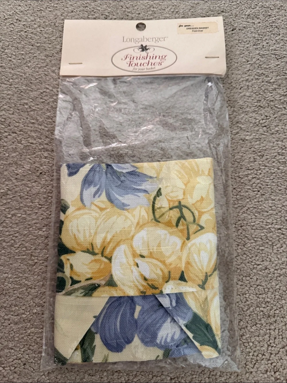 NEW Longaberger Fabric Liner For Your Dresden Basket Fold Over Floral